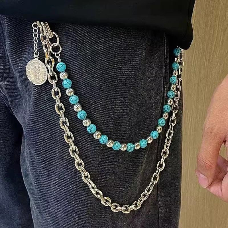 Women'S Jeans Accessories Chain - Металлические многослойные бусины в стиле панк-рок,
