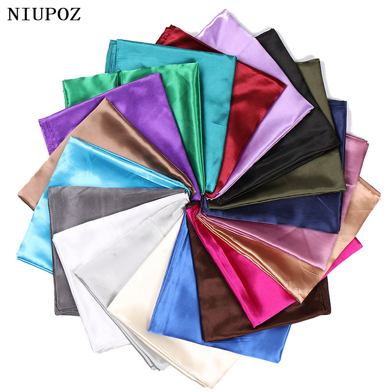 Silk Scarf Square - Женская мода 90*90 см, осень-лето, однотонный,