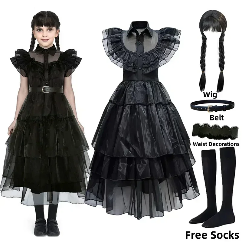 Women'S Clothing And Accessories - Черное платье принцессы-ведьмы для девочек, костюм