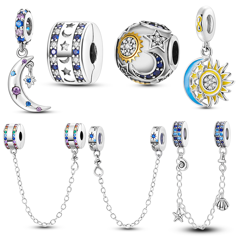 Women Accessories Pandora - Серебряные подвески-шармы «Луна и звезды» для