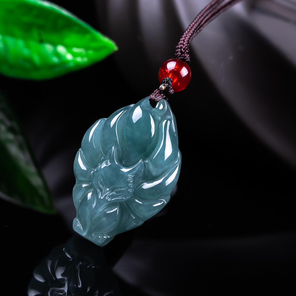 Women'S Accessories - Натуральный бирманский нефритовый кулон-лиса, винтажные аксессуары,
