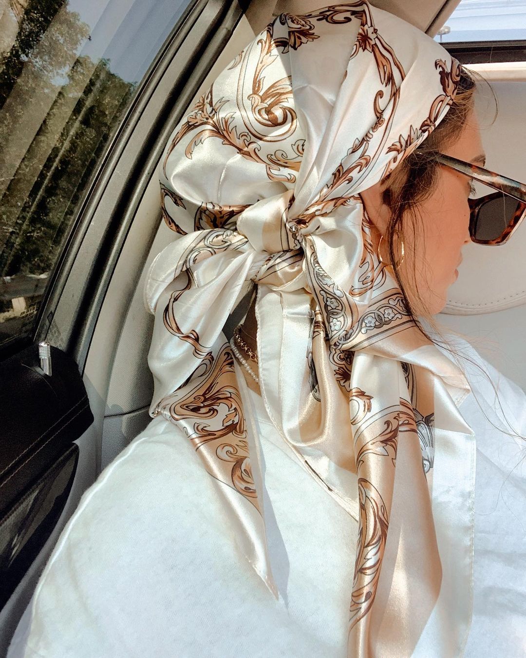 Silk Scarf Square - Атласный квадратный шарф, женский мусульманский хиджаб,