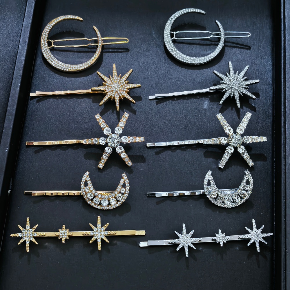 Young Women'S Accessories - Набор из 3/4 шт. хрустальных заколок-звездочек