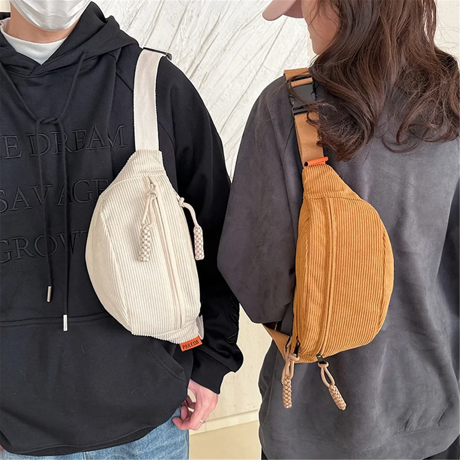 Women Accessories Pouch - 2024 модная поясная сумка, повседневные вельветовые
