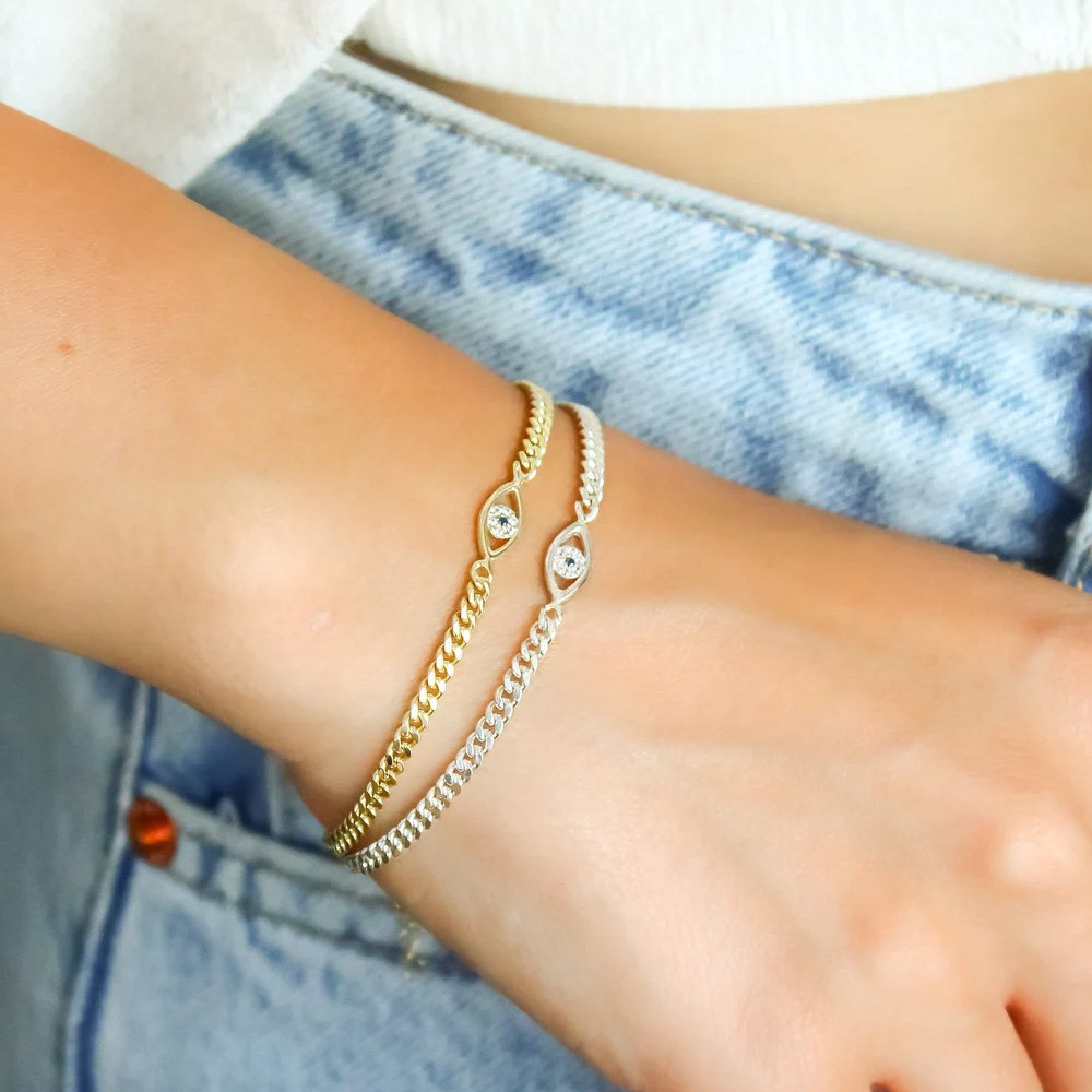 Evil Eye Bracelet - Простой браслет от сглаза Stonefans, кубинская