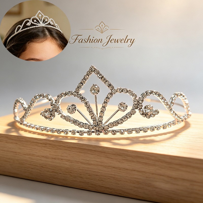 Серебряная корона со стразами, – обзор и цена Young Women'S Accessories