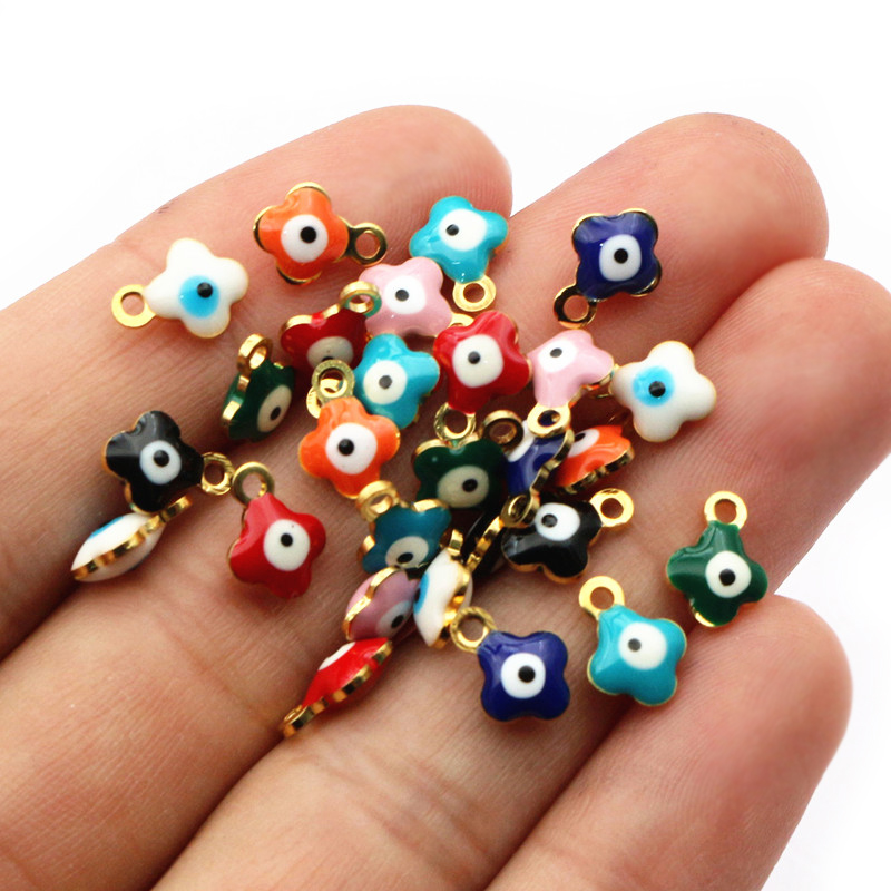 20 шт. эмалевых подвесок-шармо – обзор и цена Evil Eye Bracelet