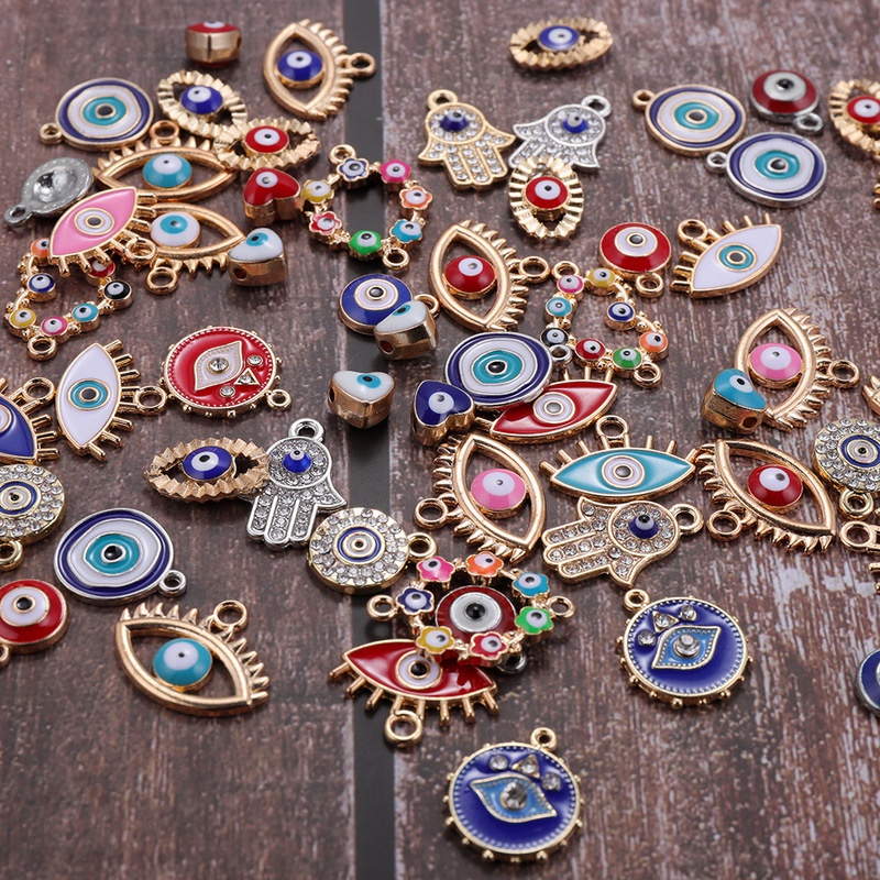 30 шт. смешанный сплав, цветна – обзор и цена Evil Eye Bracelet