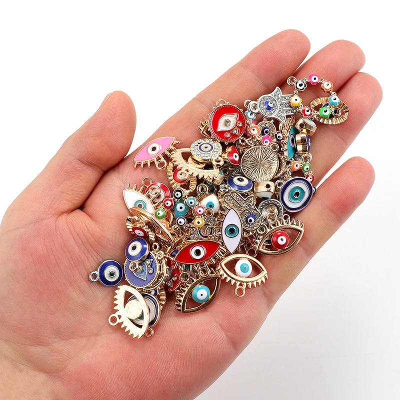 30 шт. смешанный сплав, цветна – обзор и цена Evil Eye Bracelet