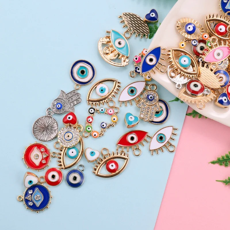 30 шт. смешанный сплав, цветна – обзор и цена Evil Eye Bracelet