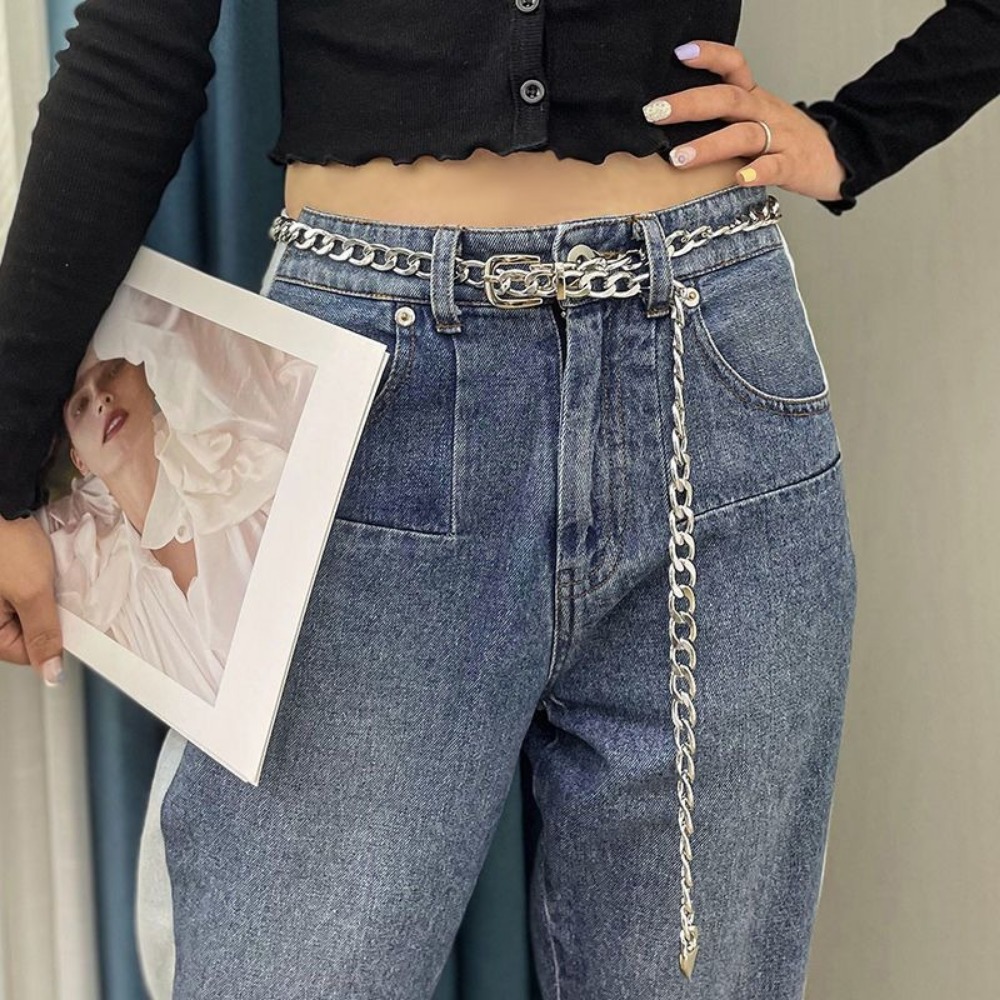Простые металлические ремни-це – обзор и цена Women'S Jeans Accessories Chain