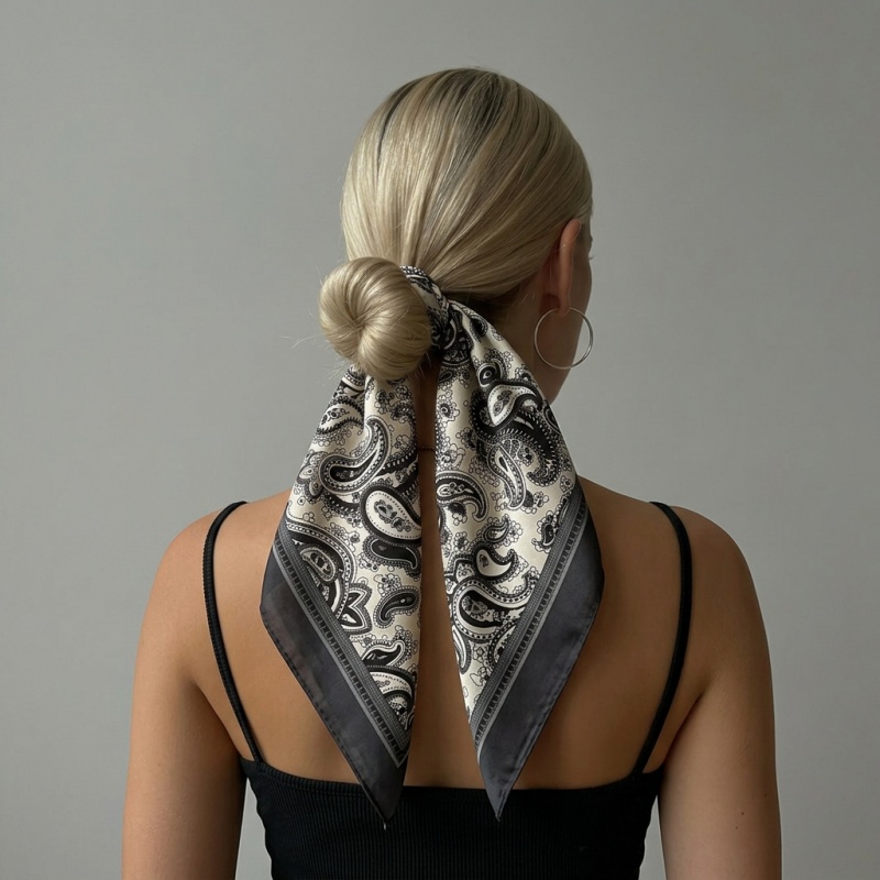Роскошный атласный квадратный  – обзор и цена Women'S Accessories For Neck