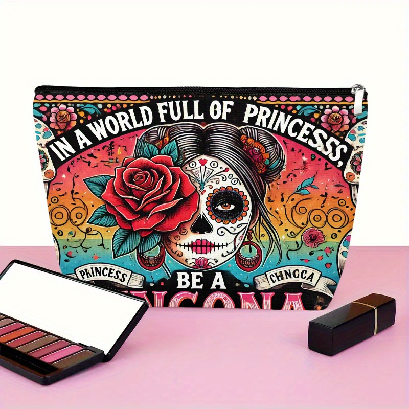 Косметичка с цветком и черепом – обзор и цена Women Accessories Pouch