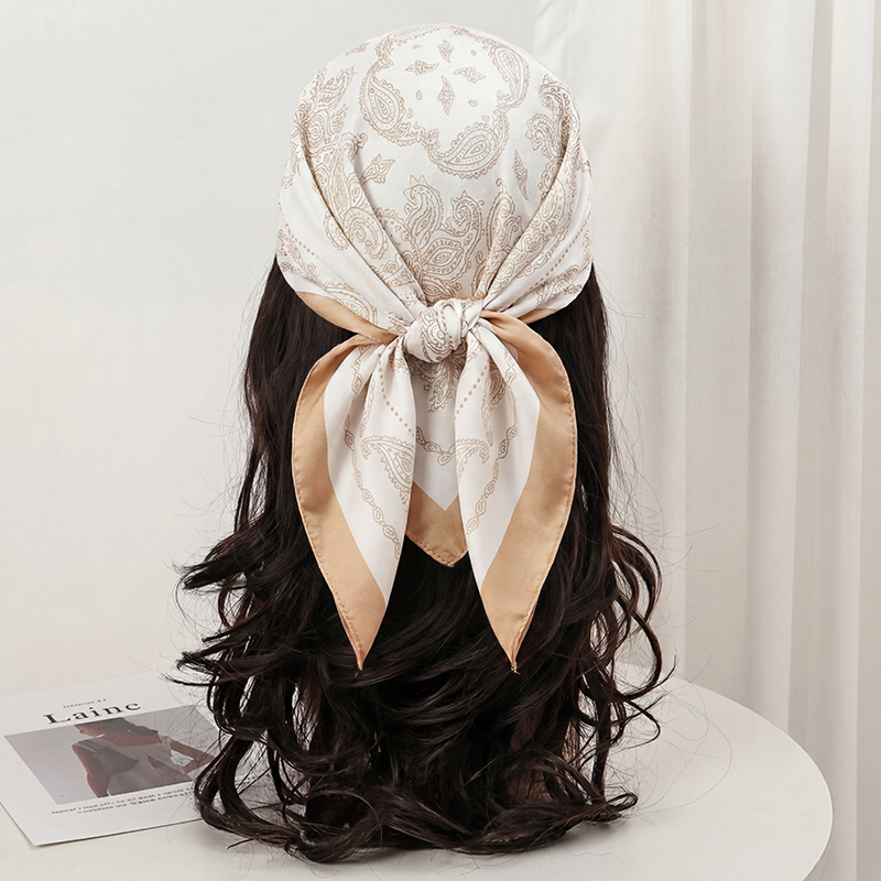 Винтажный бежевый квадратный п – обзор и цена Silk Scarf Square