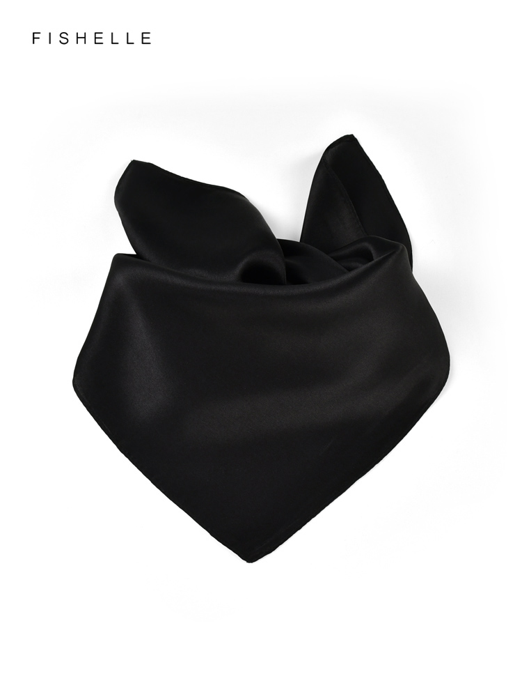 Однотонный черный шарф из чист – обзор и цена Silk Scarf Square