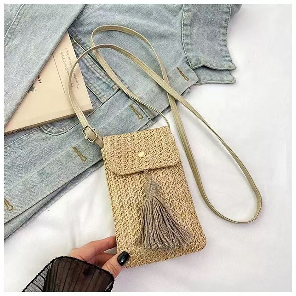 Сумка-кроссбоди из соломки для – обзор и цена Women Accessories Pouch